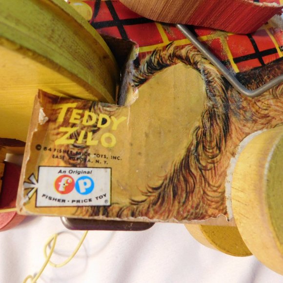 VINTAGE FISHER PRICE TEDDY ZILO XYLOPHONE PULL TOY - Picture 7 of 11